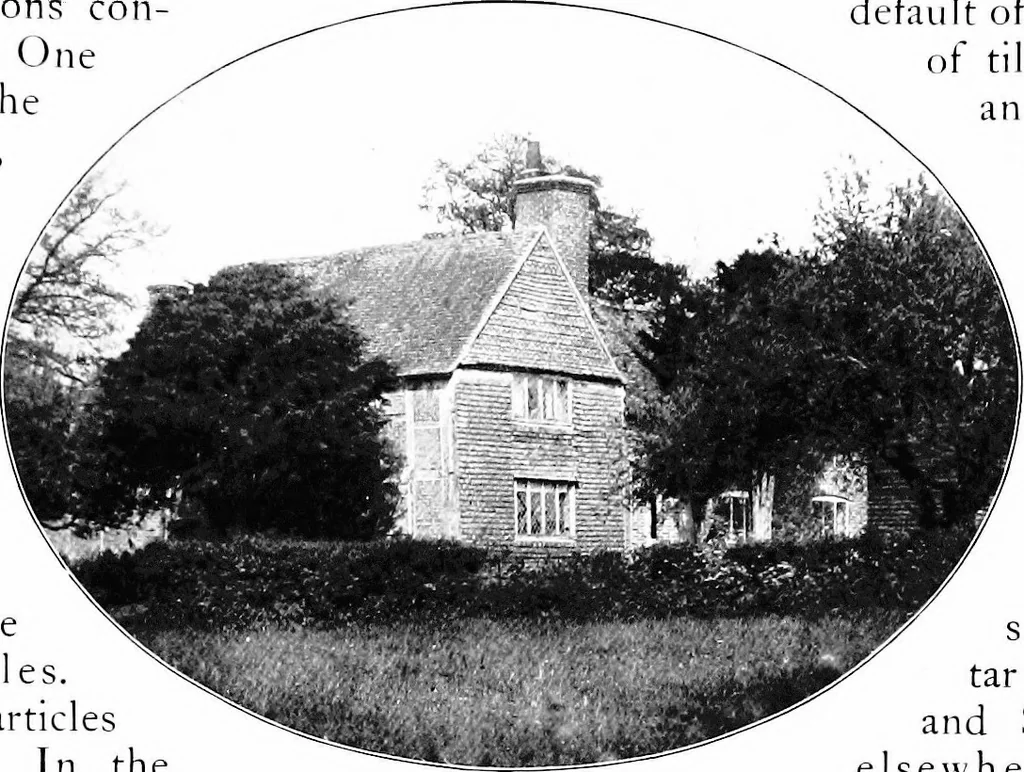 An illustration from Picturesque English cottages and their doorway gardens, 1905, leaf 34
