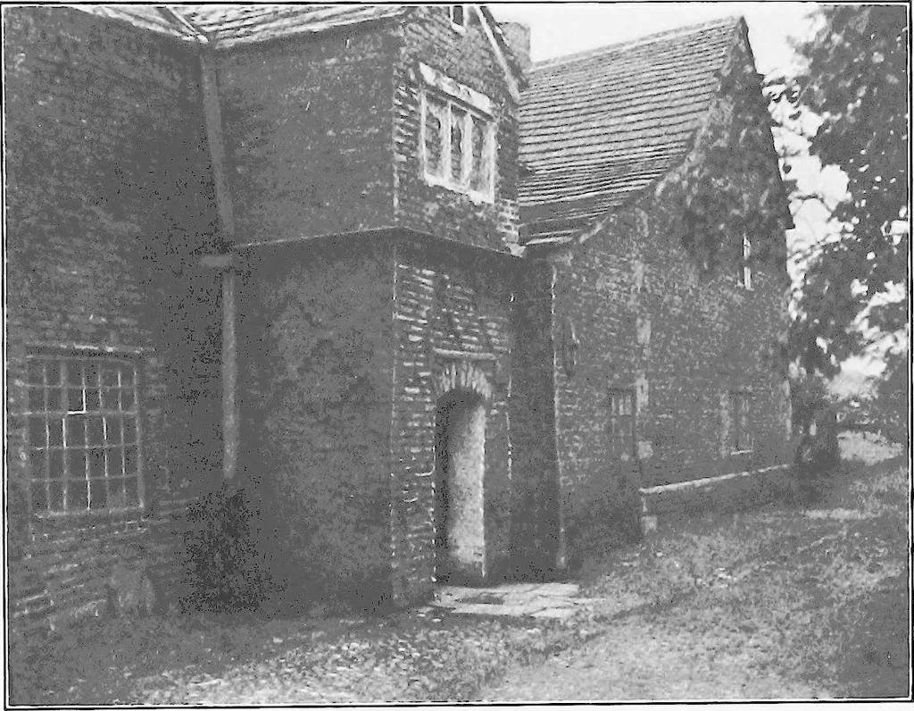 An illustration from Picturesque English cottages and their doorway gardens, 1905, leaf 36