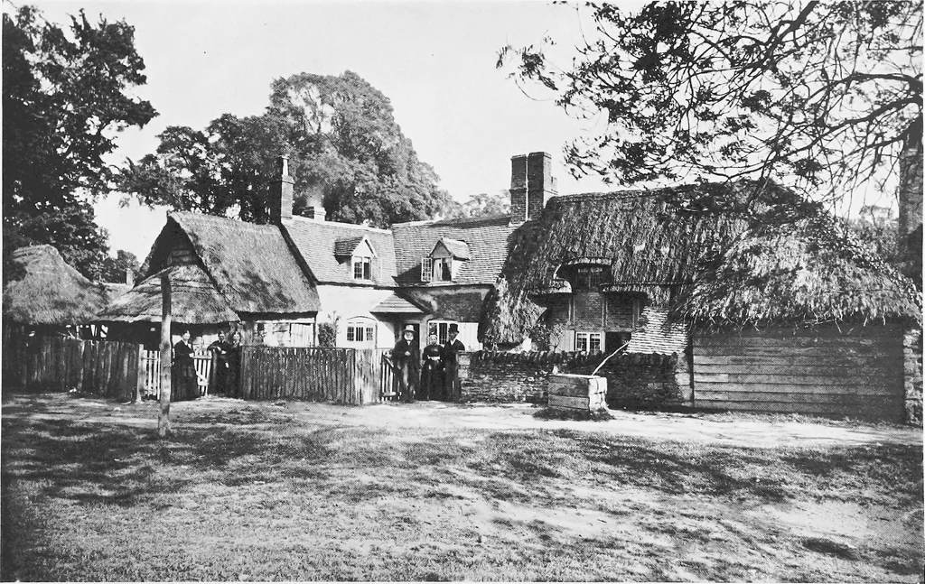 An illustration from Picturesque English cottages and their doorway gardens, 1905, leaf 37
