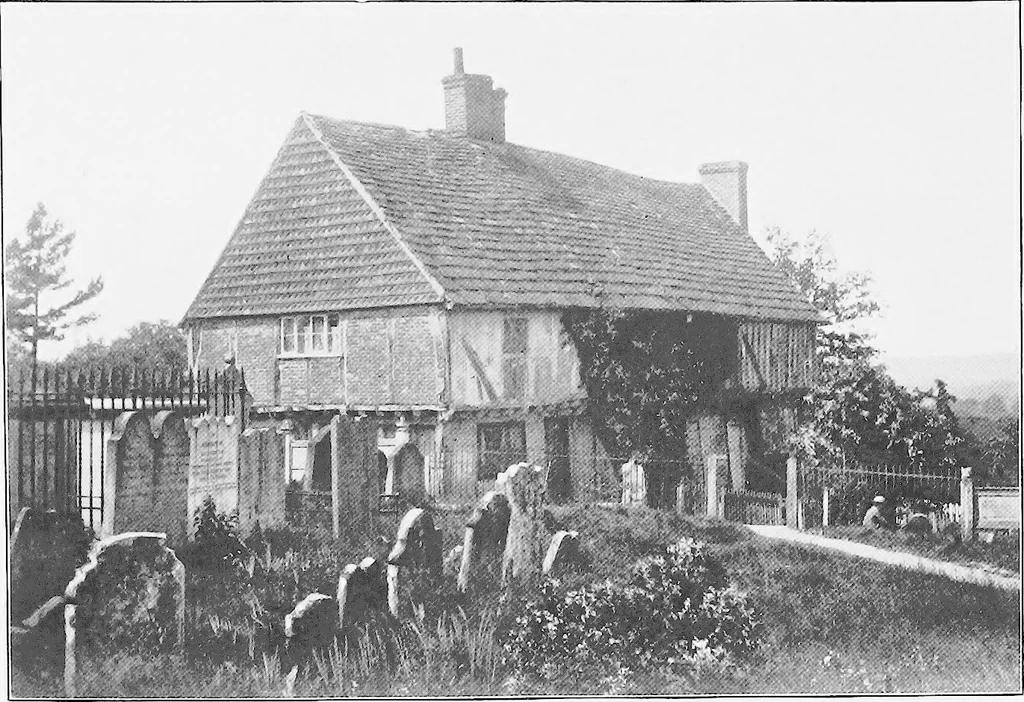 An illustration from Picturesque English cottages and their doorway gardens, 1905, leaf 43