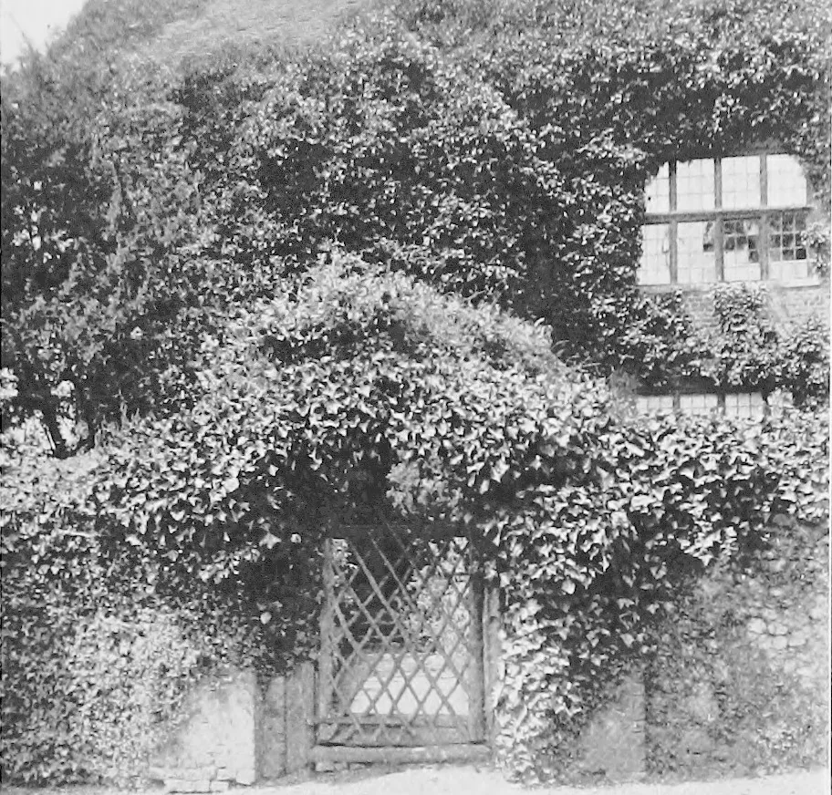 An illustration from Picturesque English cottages and their doorway gardens, 1905, leaf 60