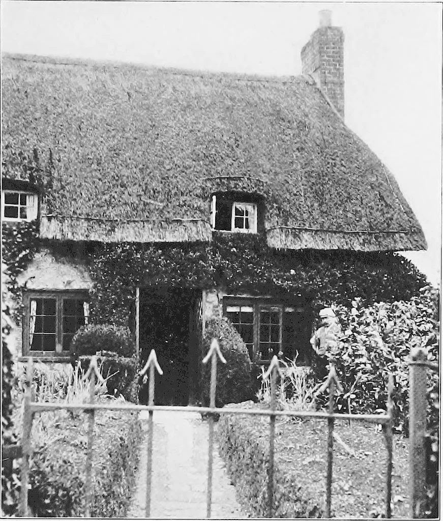 An illustration from Picturesque English cottages and their doorway gardens, 1905, leaf 62