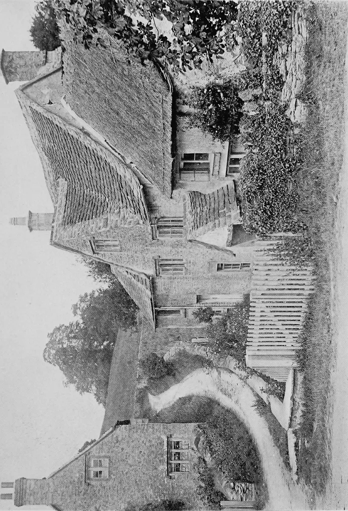 An illustration from Picturesque English cottages and their doorway gardens, 1905, leaf 72