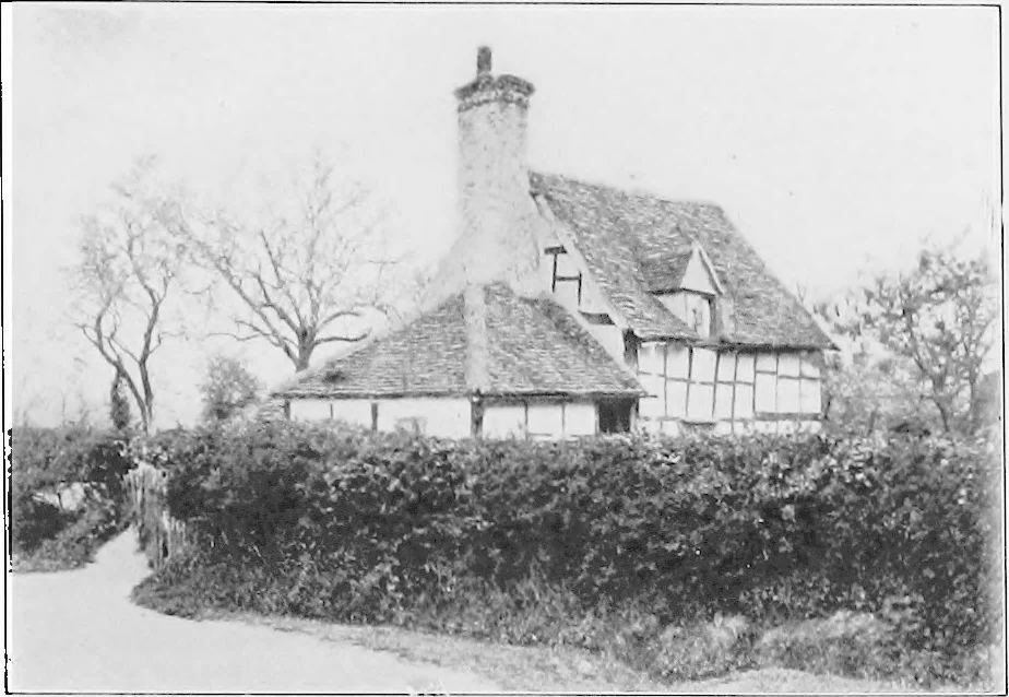 An illustration from Picturesque English cottages and their doorway gardens, 1905, leaf 88