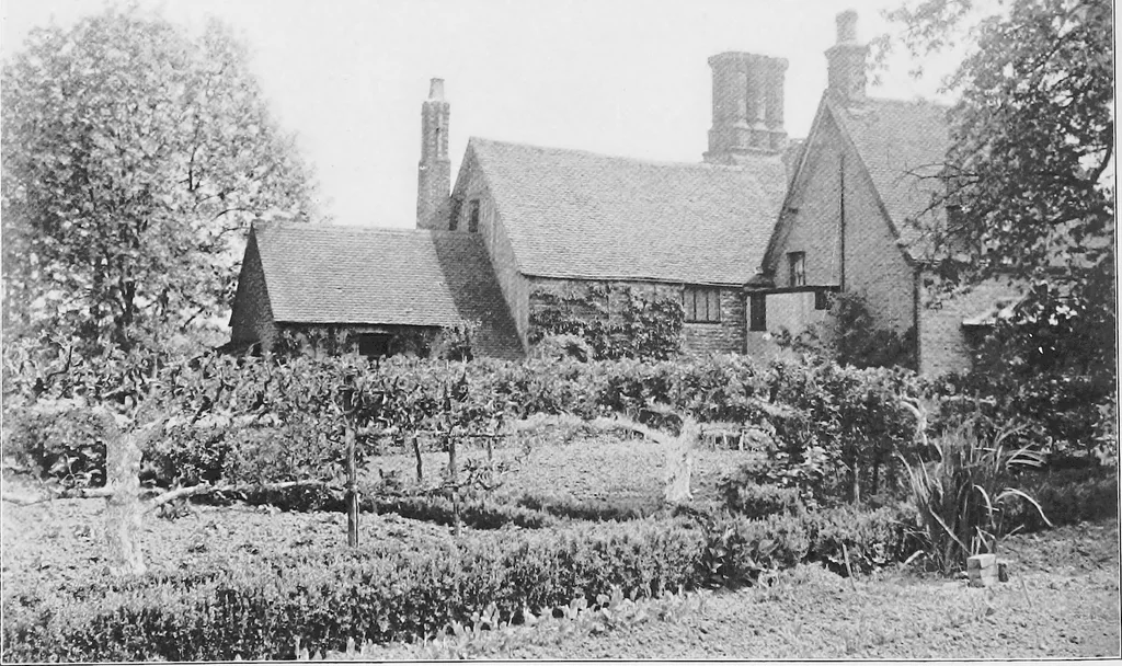 An illustration from Picturesque English cottages and their doorway gardens, 1905, leaf 89