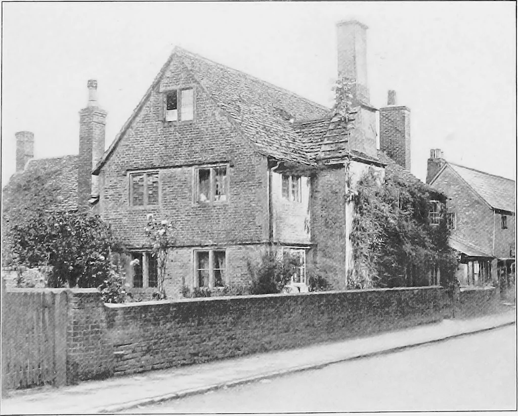 An illustration from Picturesque English cottages and their doorway gardens, 1905, leaf 98