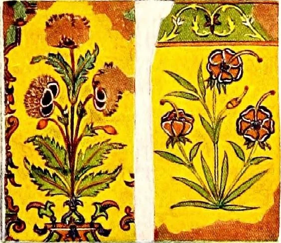An illustration from Leadless decorative tiles, faience, and mosaic, comprising notes and excerpts on the history, materials, manufacture & use of ornamental flooring tiles, ceramic mosaic, and decorative tiles and faience, 1904, leaf 180