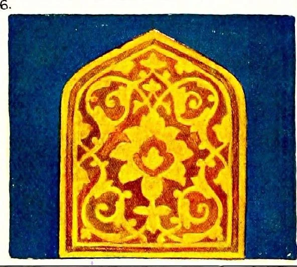 An illustration from Leadless decorative tiles, faience, and mosaic, comprising notes and excerpts on the history, materials, manufacture & use of ornamental flooring tiles, ceramic mosaic, and decorative tiles and faience, 1904, leaf 180
