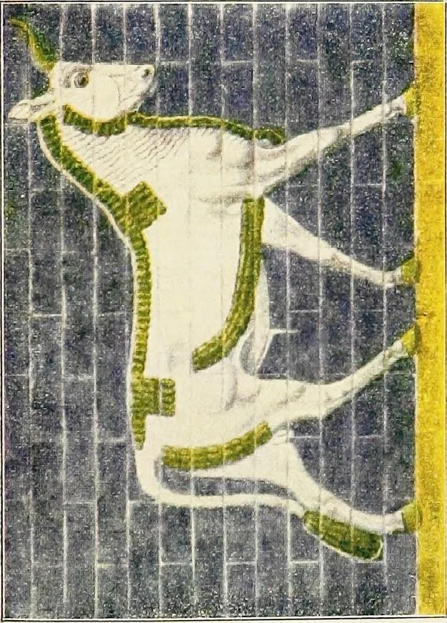 An illustration from Leadless decorative tiles, faience, and mosaic, comprising notes and excerpts on the history, materials, manufacture & use of ornamental flooring tiles, ceramic mosaic, and decorative tiles and faience, 1904, leaf 64