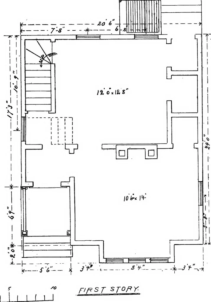 An illustration from American cottages; consisting of fouty-four large quarto plates, containing original designs of medium and low cost cottages, seaside and country houses. Also, a club house, pavilion .., 1883, leaf 12