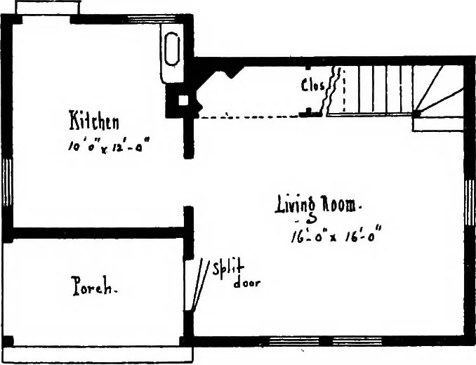 An illustration from American cottages; consisting of fouty-four large quarto plates, containing original designs of medium and low cost cottages, seaside and country houses. Also, a club house, pavilion .., 1883, leaf 16