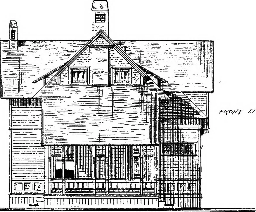 An illustration from American cottages; consisting of fouty-four large quarto plates, containing original designs of medium and low cost cottages, seaside and country houses. Also, a club house, pavilion .., 1883, leaf 20