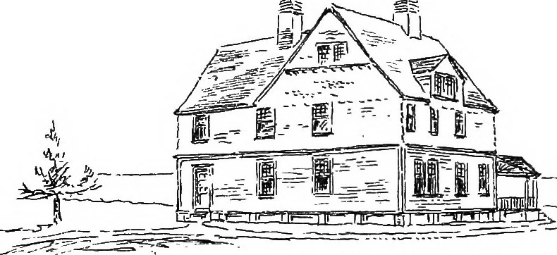 An illustration from American cottages; consisting of fouty-four large quarto plates, containing original designs of medium and low cost cottages, seaside and country houses. Also, a club house, pavilion .., 1883, leaf 24