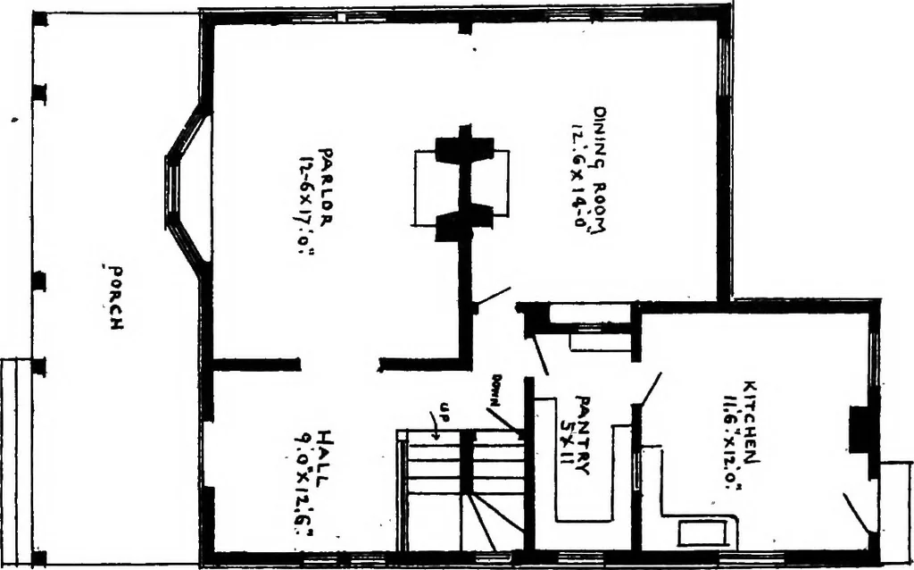 An illustration from American cottages; consisting of fouty-four large quarto plates, containing original designs of medium and low cost cottages, seaside and country houses. Also, a club house, pavilion .., 1883, leaf 36