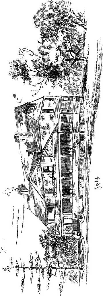 An illustration from American cottages; consisting of fouty-four large quarto plates, containing original designs of medium and low cost cottages, seaside and country houses. Also, a club house, pavilion .., 1883, leaf 56