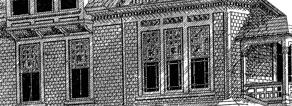 An illustration from American cottages; consisting of fouty-four large quarto plates, containing original designs of medium and low cost cottages, seaside and country houses. Also, a club house, pavilion .., 1883, leaf 68