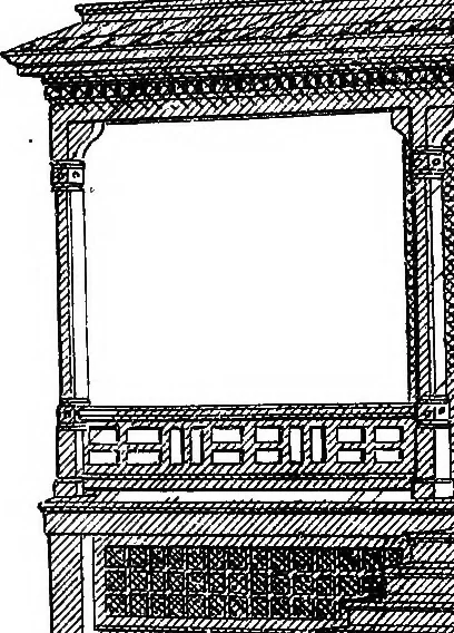 An illustration from American cottages; consisting of fouty-four large quarto plates, containing original designs of medium and low cost cottages, seaside and country houses. Also, a club house, pavilion .., 1883, leaf 68