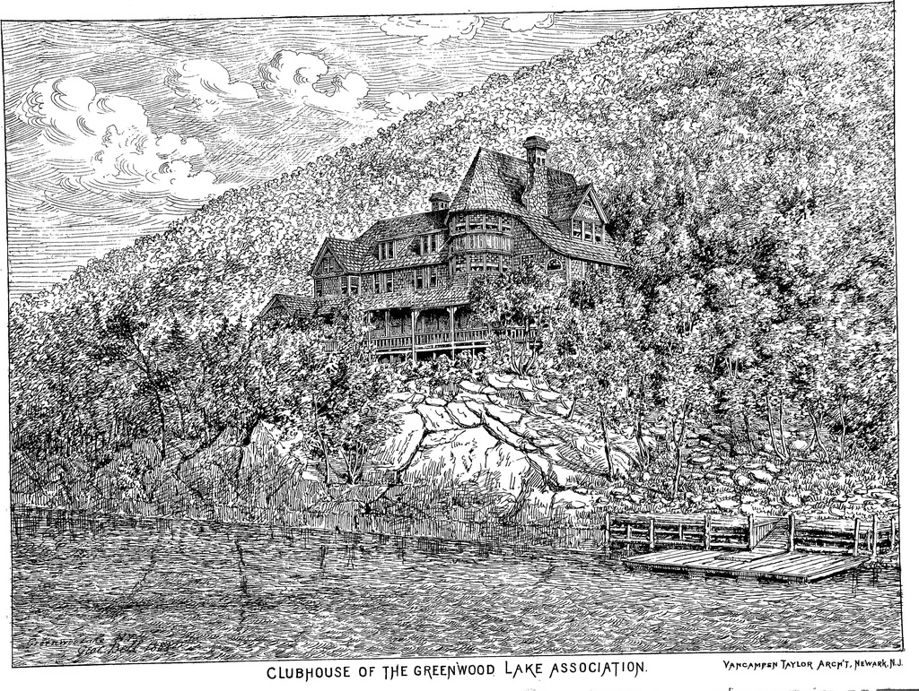 An illustration from American cottages; consisting of fouty-four large quarto plates, containing original designs of medium and low cost cottages, seaside and country houses. Also, a club house, pavilion .., 1883, leaf 7