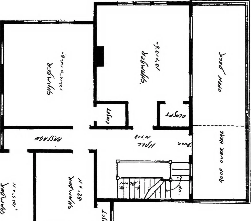 An illustration from American cottages; consisting of fouty-four large quarto plates, containing original designs of medium and low cost cottages, seaside and country houses. Also, a club house, pavilion .., 1883, leaf 76