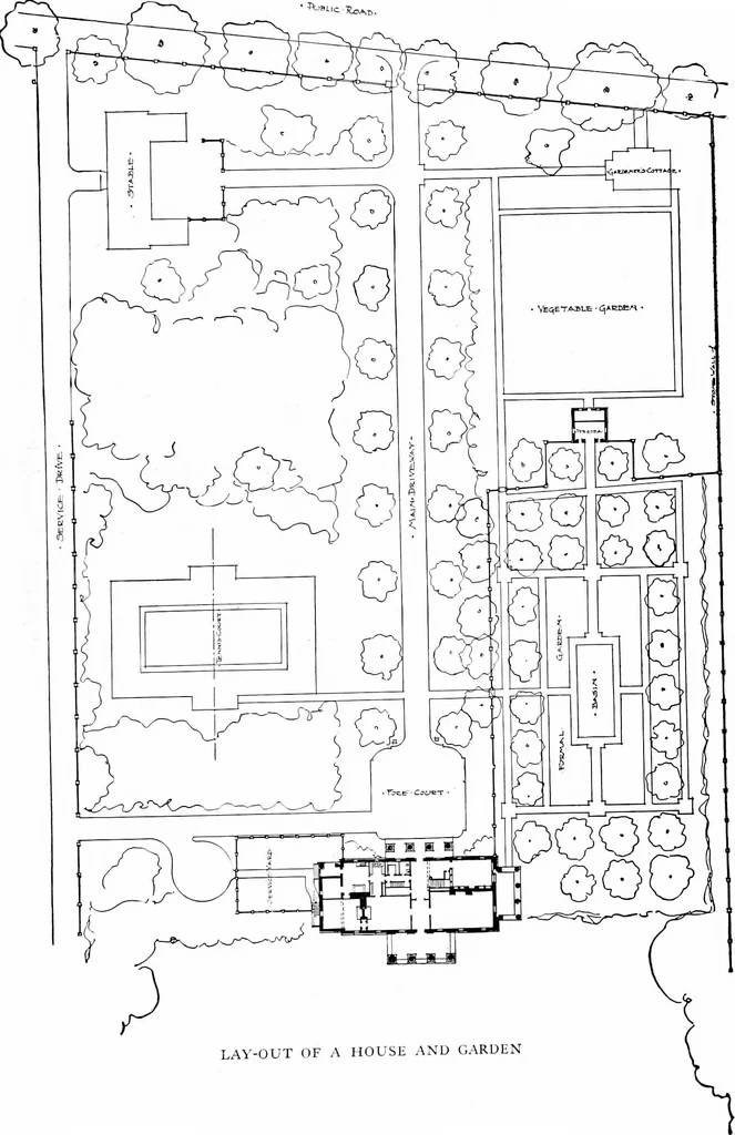 An illustration from Houses for town or country, 1907, leaf 222