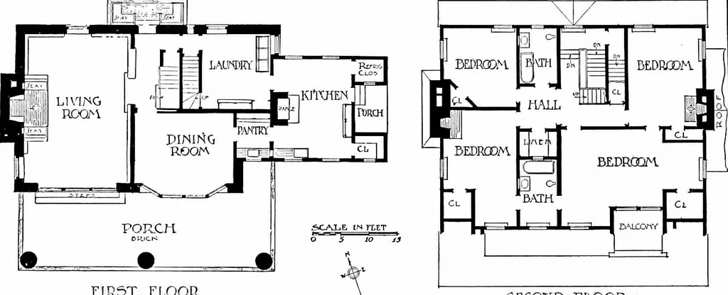 An illustration from Inexpensive homes of individuality; being a collection of photographs and floor plans illustrating certain of America's best country and suburban homes of moderate size, 1915, leaf 29