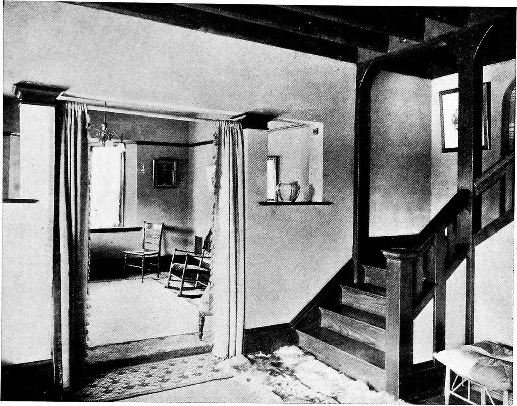 An illustration from Inexpensive homes of individuality; being a collection of photographs and floor plans illustrating certain of America's best country and suburban homes of moderate size, 1915, leaf 32
