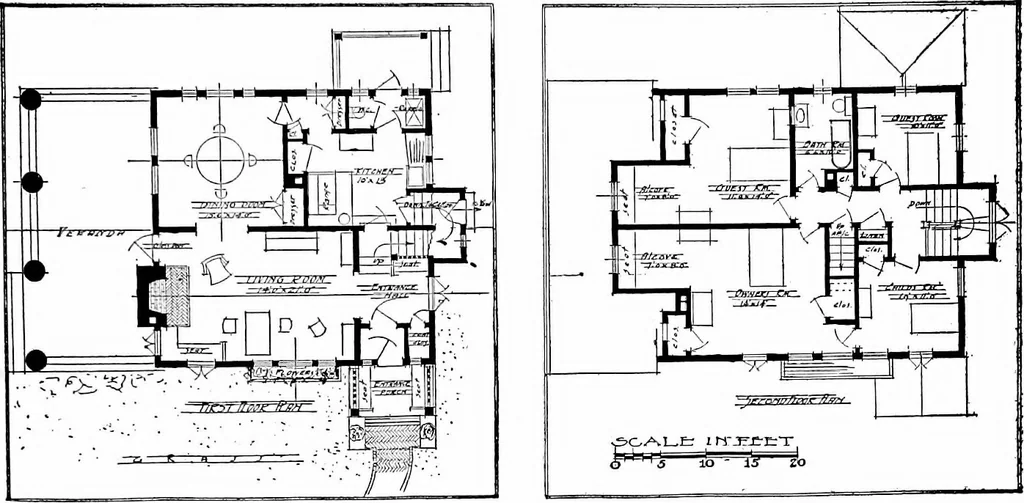 An illustration from Inexpensive homes of individuality; being a collection of photographs and floor plans illustrating certain of America's best country and suburban homes of moderate size, 1915, leaf 46