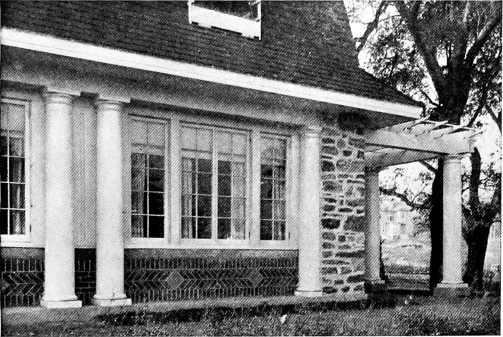 An illustration from Inexpensive homes of individuality; being a collection of photographs and floor plans illustrating certain of America's best country and suburban homes of moderate size, 1915, leaf 49