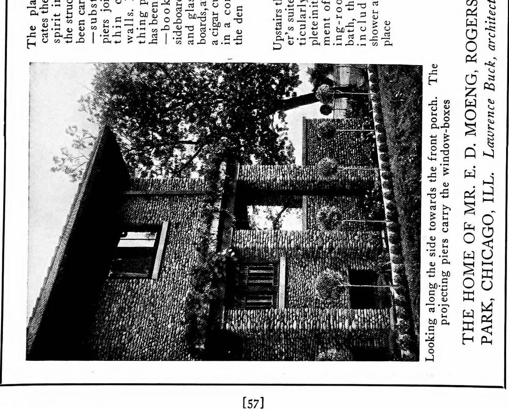 An illustration from Inexpensive homes of individuality; being a collection of photographs and floor plans illustrating certain of America's best country and suburban homes of moderate size, 1915, leaf 60