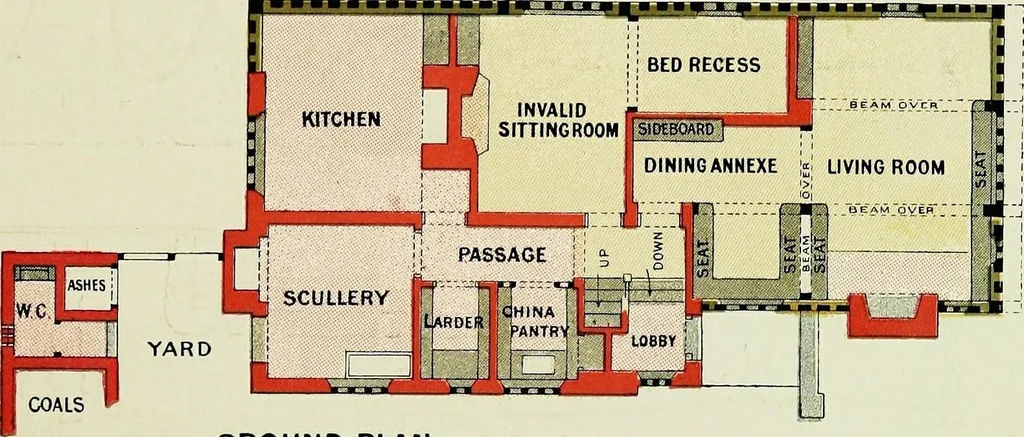 An illustration from The modern home; a book of British domestic architectvre for moderate incomes; a companion volvme to "The British home of to-day";, 1906, leaf 131