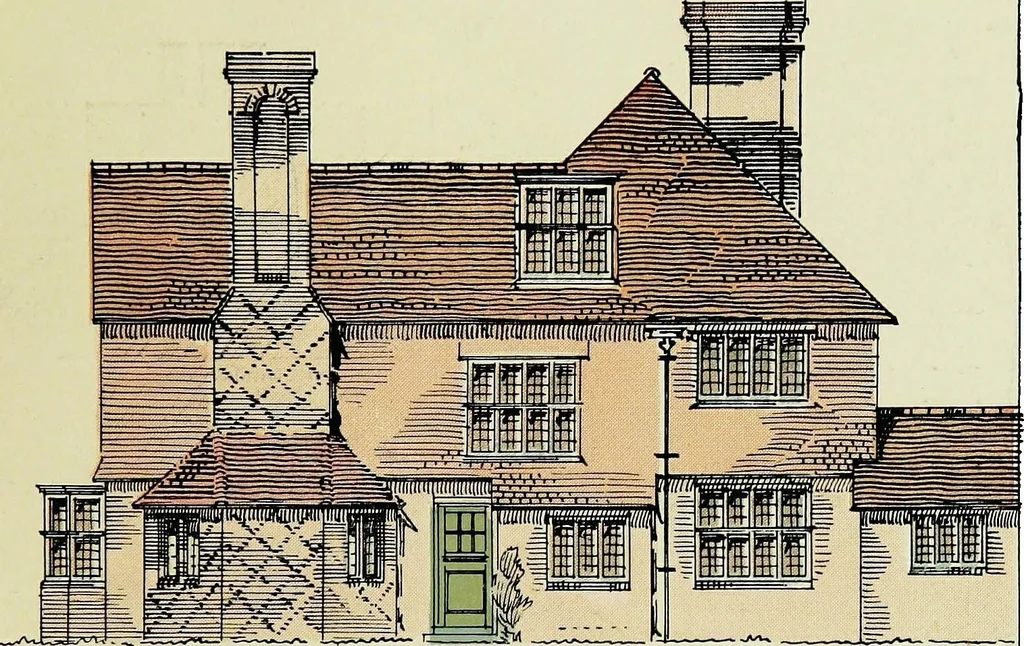An illustration from The modern home; a book of British domestic architectvre for moderate incomes; a companion volvme to "The British home of to-day";, 1906, leaf 133