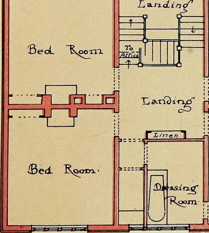 An illustration from The modern home; a book of British domestic architectvre for moderate incomes; a companion volvme to "The British home of to-day";, 1906, leaf 133