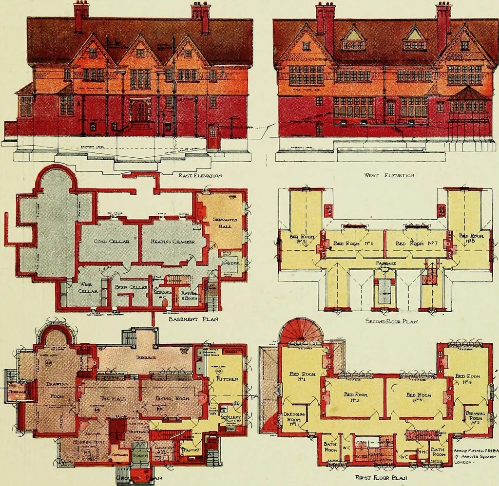An illustration from The modern home; a book of British domestic architectvre for moderate incomes; a companion volvme to "The British home of to-day";, 1906, leaf 143