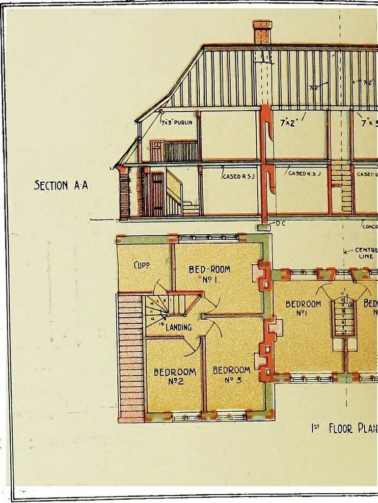 An illustration from The modern home; a book of British domestic architectvre for moderate incomes; a companion volvme to "The British home of to-day";, 1906, leaf 144