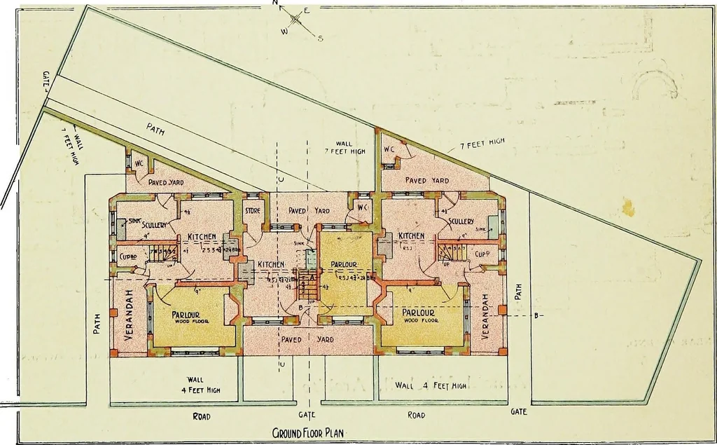 An illustration from The modern home; a book of British domestic architectvre for moderate incomes; a companion volvme to "The British home of to-day";, 1906, leaf 144