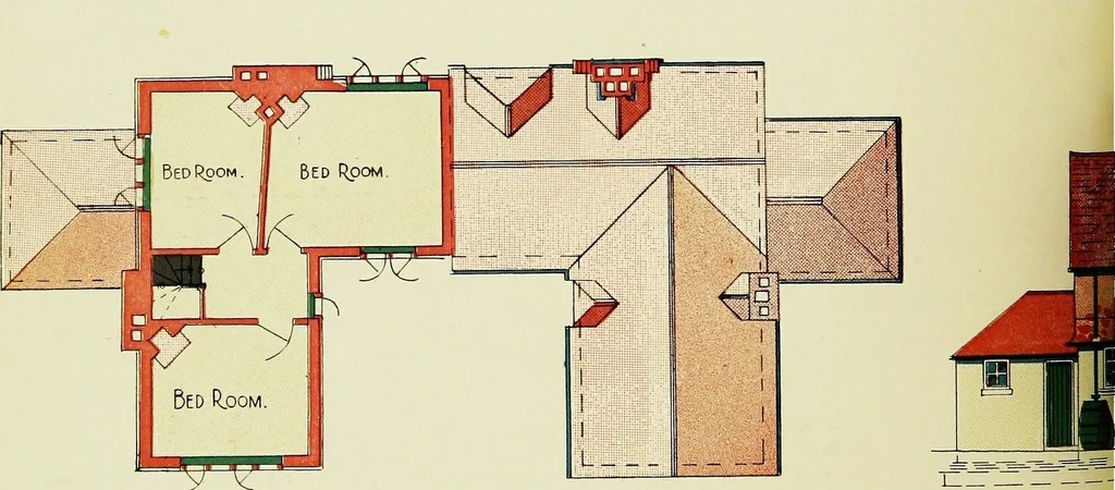 An illustration from The modern home; a book of British domestic architectvre for moderate incomes; a companion volvme to "The British home of to-day";, 1906, leaf 28