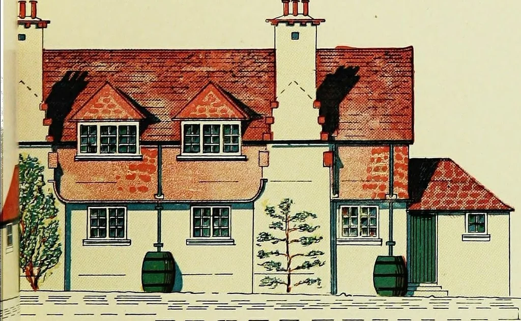 An illustration from The modern home; a book of British domestic architectvre for moderate incomes; a companion volvme to "The British home of to-day";, 1906, leaf 29