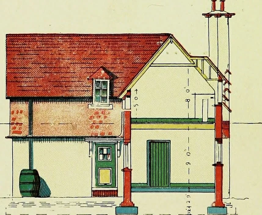 An illustration from The modern home; a book of British domestic architectvre for moderate incomes; a companion volvme to "The British home of to-day";, 1906, leaf 29