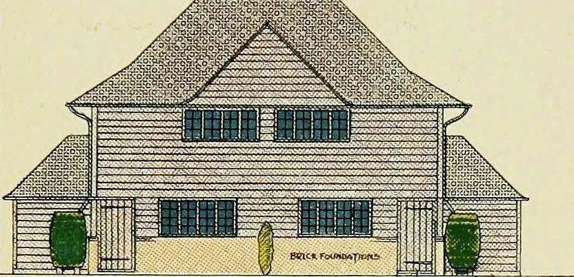 An illustration from The modern home; a book of British domestic architectvre for moderate incomes; a companion volvme to "The British home of to-day";, 1906, leaf 30