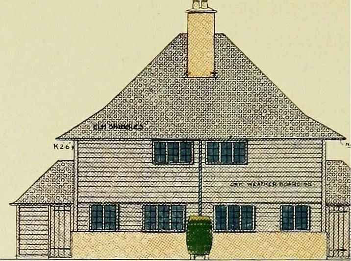 An illustration from The modern home; a book of British domestic architectvre for moderate incomes; a companion volvme to "The British home of to-day";, 1906, leaf 30