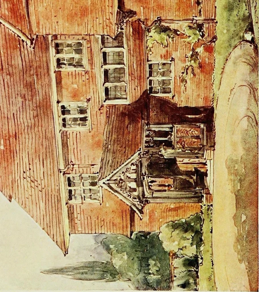 An illustration from The modern home; a book of British domestic architectvre for moderate incomes; a companion volvme to "The British home of to-day";, 1906, leaf 35