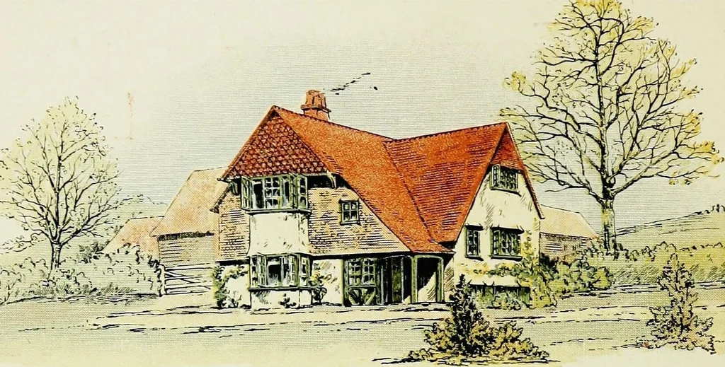 An illustration from The modern home; a book of British domestic architectvre for moderate incomes; a companion volvme to "The British home of to-day";, 1906, leaf 56