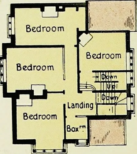 An illustration from The modern home; a book of British domestic architectvre for moderate incomes; a companion volvme to "The British home of to-day";, 1906, leaf 56