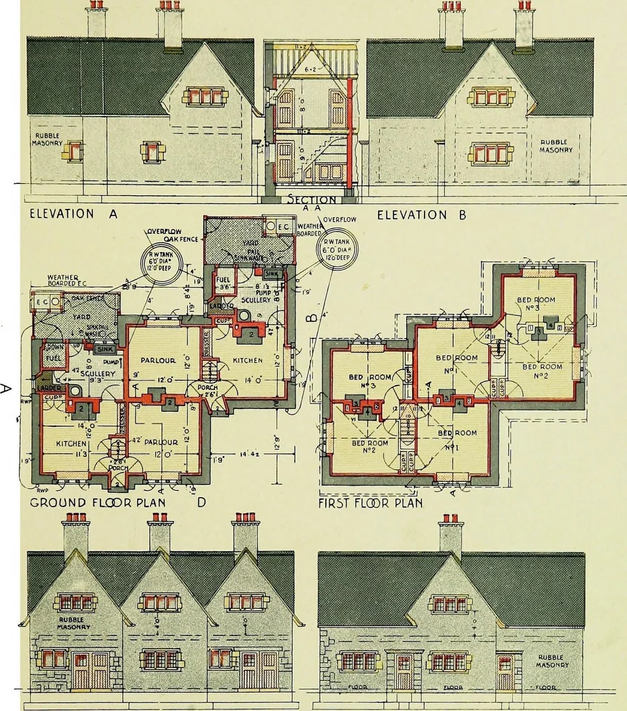 An illustration from The modern home; a book of British domestic architectvre for moderate incomes; a companion volvme to "The British home of to-day";, 1906, leaf 75