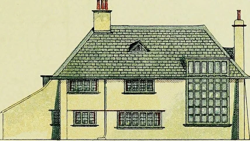 An illustration from The modern home; a book of British domestic architectvre for moderate incomes; a companion volvme to "The British home of to-day";, 1906, leaf 97