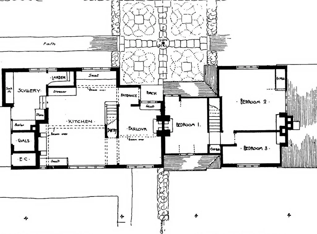 An illustration from Houses and gardens, 1906, leaf 157