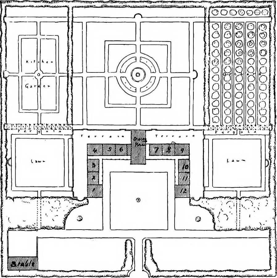 An illustration from Houses and gardens, 1906, leaf 184