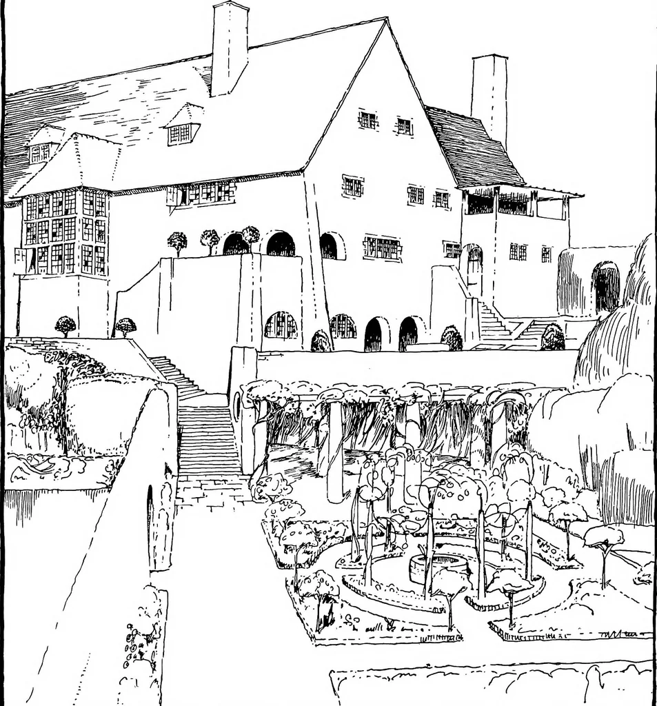 An illustration from Houses and gardens, 1906, leaf 194