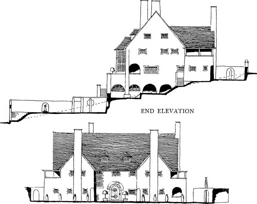 An illustration from Houses and gardens, 1906, leaf 195