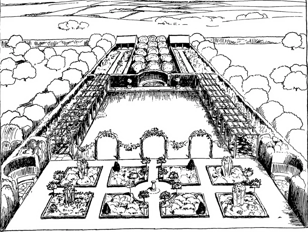 An illustration from Houses and gardens, 1906, leaf 226